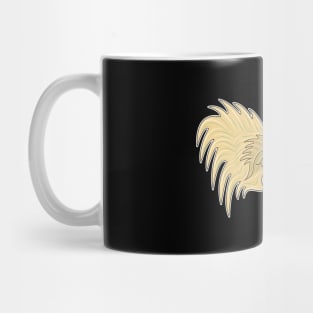 cute brown papillon dog face Mug